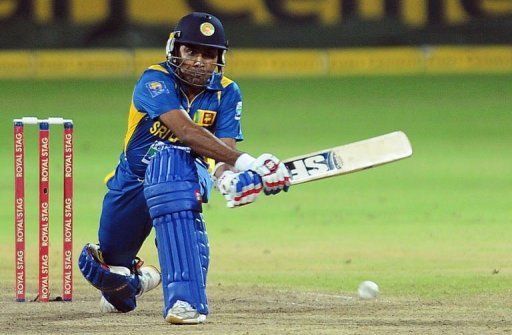 Sri Lanka captain Mahela Jayawardene plays a shot