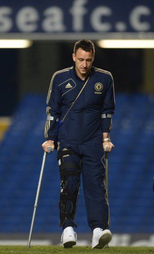 Chelsea skipper John Terry was returning from a four-match domestic ban for racial abuse