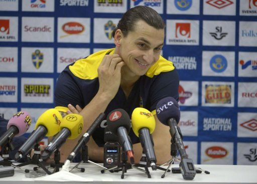 Swedish striker Zlatan Ibrahimovic