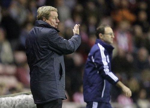 Queens Park Rangers' manager Harry Redknapp (L)