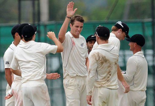 Kiwi fast bowler Tim Southee finished with 5-62 for his third five-wicket haul in a Test innings