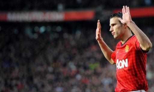 Manchester United striker Robin van Persie, pictured on November 3