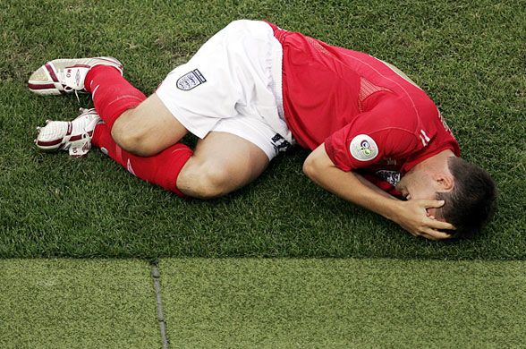 Owen&#039;s after his ACL injury against Sweden at the 2006 FIFA World Cup