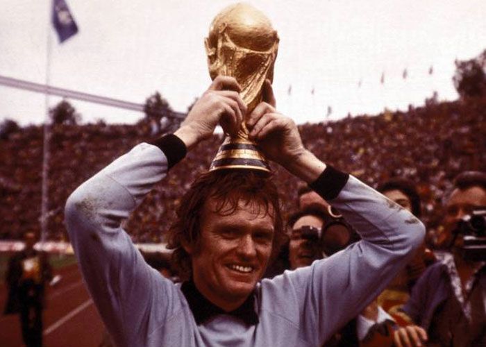 Maier with the 1974 FIFA World Cup at Munich