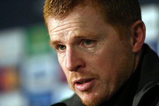 Celtic manager Neil Lennon holds a press conference at Celtic Park in Glasgow, Scotland, on December 4