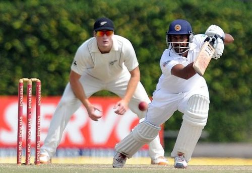 Wicket-keeper Prasanna Jayawardene scored 71 as Sri Lanka closed their innings at 396 for six