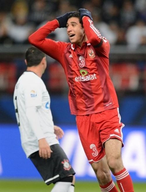 Al Ahly's Ramy Rabia regrets missing a shot on goal against Corinthians in Toyota on December 12, 2012