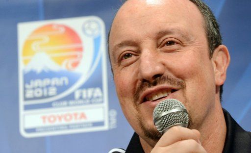 Chelsea football club manager Rafael Benitez in Yokohama, Japan on December 10, 2012