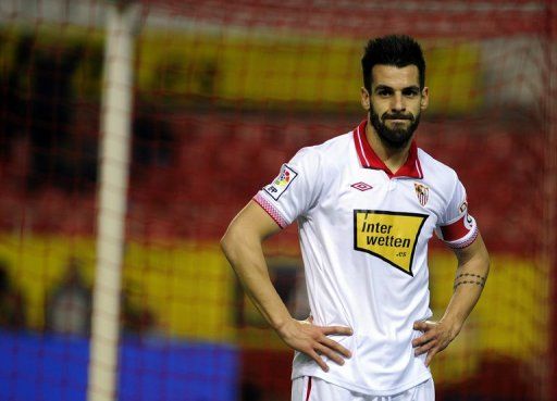 Sevilla&#039;s Alvaro Negredo, seen here during their match against Malaga, on December 15, 2012