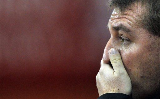 Liverpool manager Brendan Rodgers reacts at The Britannia stadium, Stoke-on-Trent, on December 26, 2012