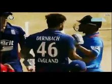 Video: Dernbach suggesting Dhoni forcefully running in the way of the throw