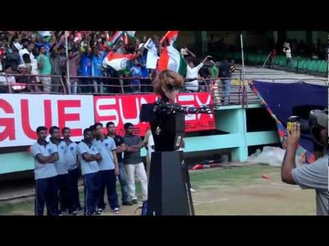 Video: A robot umpire on a cricket field