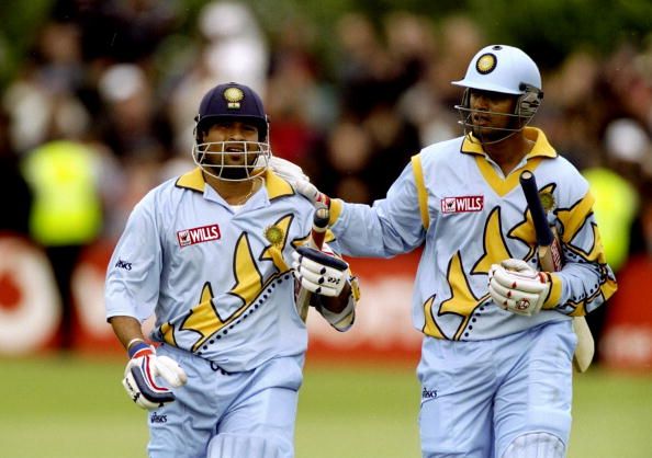 Sachin Tendulkar and Rahul Dravid of India