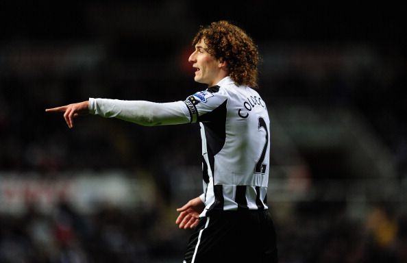 NEWCASTLE UPON TYNE, ENGLAND - DECEMBER 03:  Newcastle player Fabricio Coloccini in action during the Barclays Premier League match between Newcastle United and Wigan Athletic at St James&#039; Park on December 3, 2012 in Newcastle upon Tyne, England.  