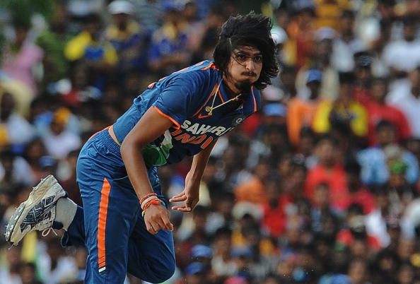 Indian cricketer Ishant Sharma delivers