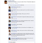 Ravindra Jadeja's facebook wall