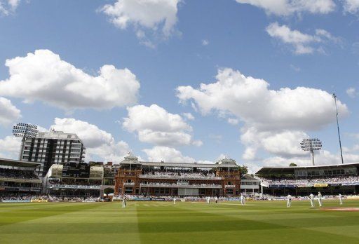 Lord&#039;s Cricket Ground in London pictured during a Test between England and India on July 22, 2011