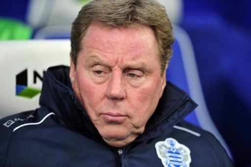 Queens Park Rangers manager Harry Redknapp at the QPR v Fulham match in London on December 15, 2012