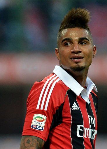 AC Milan&#039;s Kevin-Prince Boateng on January 6, 2013 at San Siro stadium in Milan