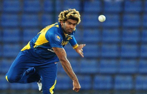 Lasith Malinga delivers the ball during the second one-day international against New Zealand on November 4, 2012