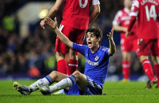 Chelsea&#039;s Oscar, pictured during their match against Queens Park Rangers, at Stamford Bridge, on January 2, 2013