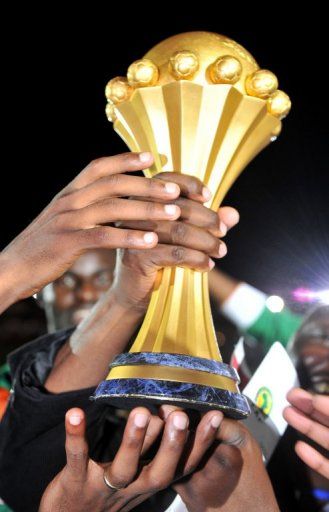 File picture of the Africa Cup of Nations trophy