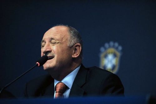 Luiz Felipe Scolari delivers a press conference at a hotel in Rio de Janeiro, Brazil on January 22, 2013