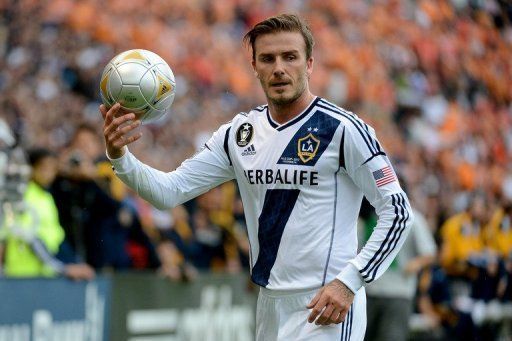 David Beckham, then of Los Angeles Galaxy, pictured during a game against Houston on December 1, 2012