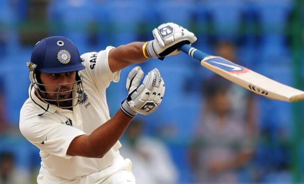 Indian cricketers Murli Vijay plays a sh