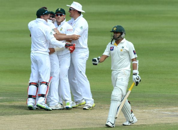 JOHANNESBURG, SOUTH AFRICA - FEBRUARY 03:  Azhar Ali of Pakistan walks off for 18 runs during day 3 of the 1st Test match between South Africa and Pakistan at Bidvest Wanderers Stadium on February 03, 2013 in Johannesburg, South Africa.  