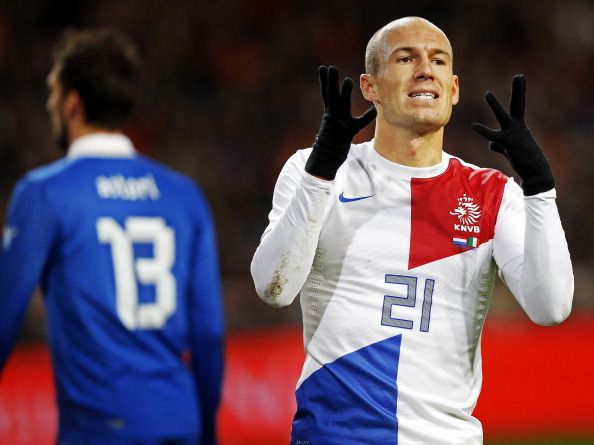 Frustrated: Robben