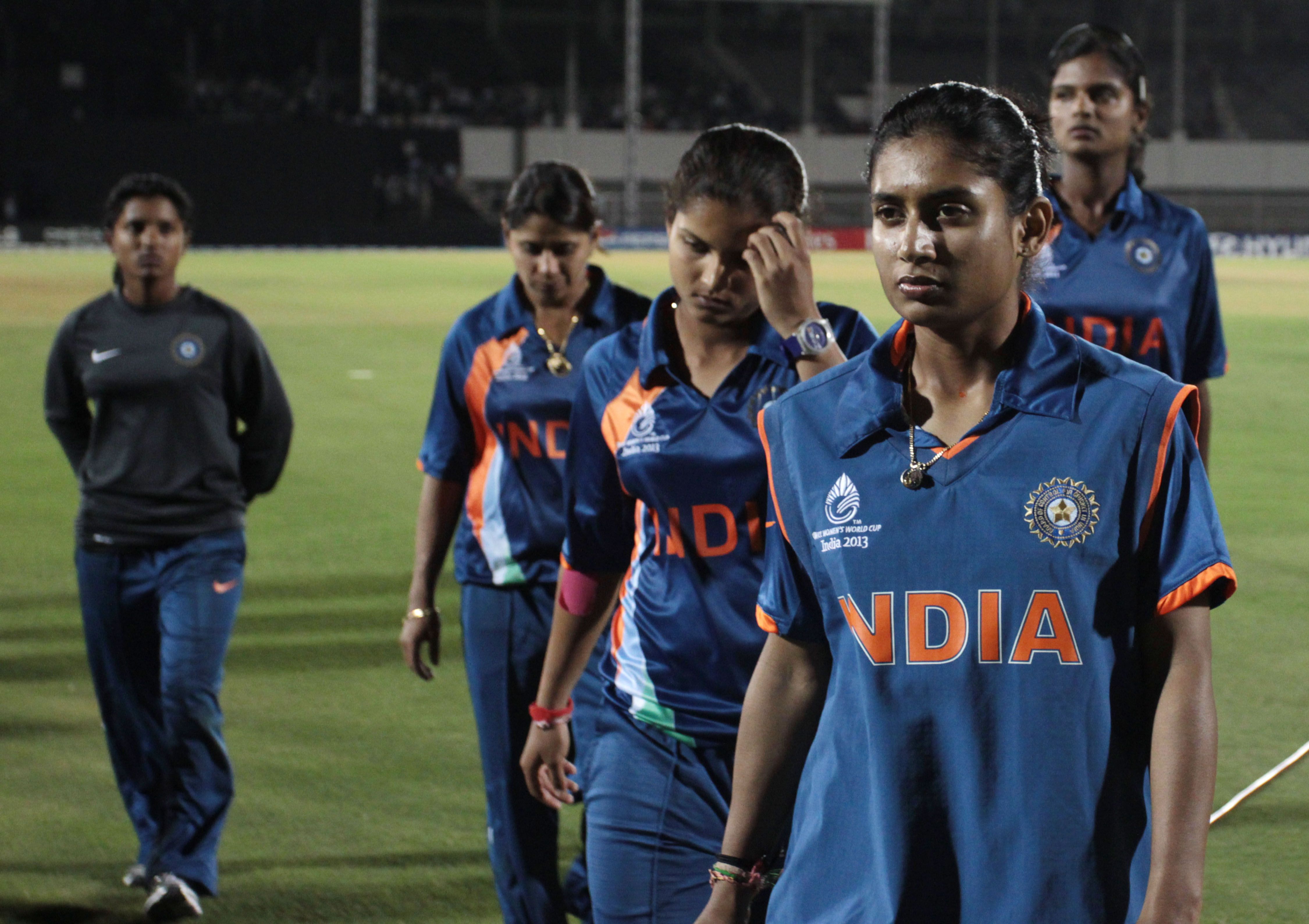 Mithali Raj captain of India, after losing the match