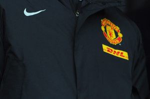 Display of United&#039;s major sponsors-Nike And DHL