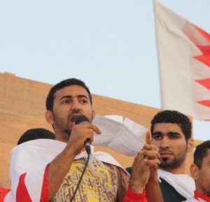 Hubail and Adnan at a protest rally