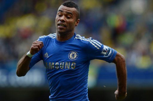 Ashley Cole pictured during a Premier League match at Stamford Bridge in London on October 6, 2012