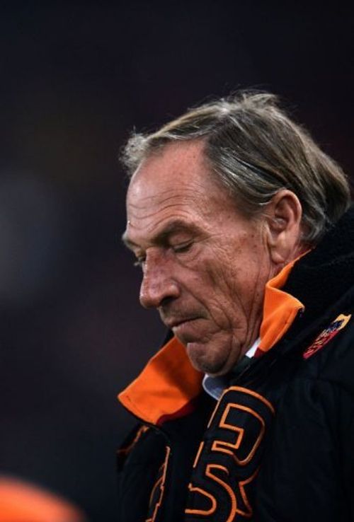 AS Roma coach Zdenek Zeman reacts during their match against Cagliari at Rome's Olympic Stadium on Febuary 1, 2013