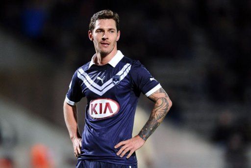 Bordeaux&#039; midfielder Ludovic Obraniak reacts during their French L1 football match on February 2, 2013 in Bordeaux