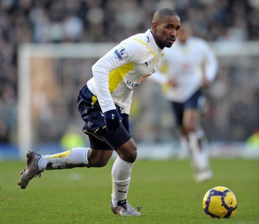 Tottenham Hotspur&#039;s English striker Jermain Defoe at St. Andrews, Birmingham, England on January 30, 2010