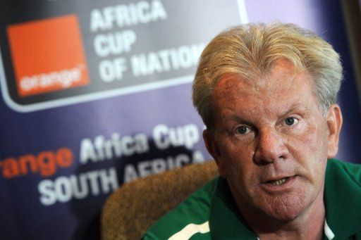 Burkina Faso coach Paul Put at a press conference in Nelspruit on February 5, 2013