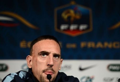 France's forward Franck Ribery speaks during a press conference on February 5, 2013