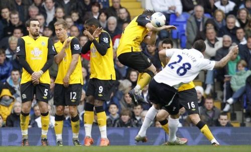 Blackburn players during a match against Tottenham Hotspur on April 29, 2012