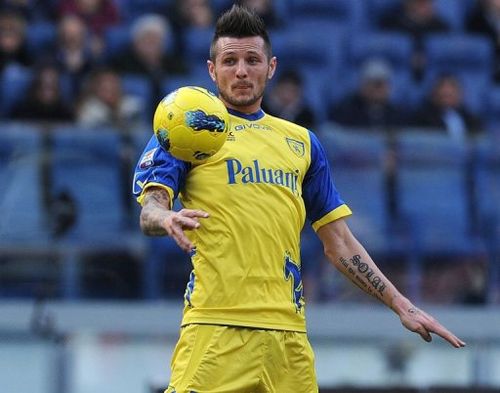 Chievo's French striker Cyril Thereau, pictured on January 8, 2012