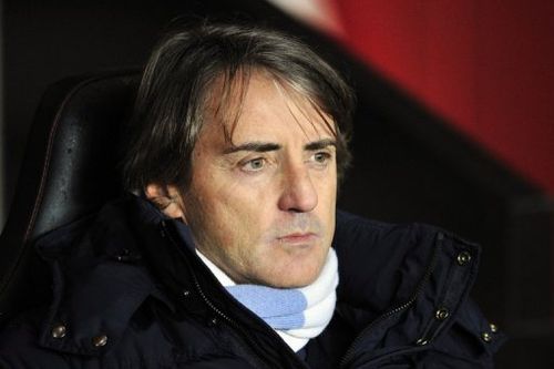 Manchester City's manager Roberto Mancini, pictured in Southampton, on February 9, 2013