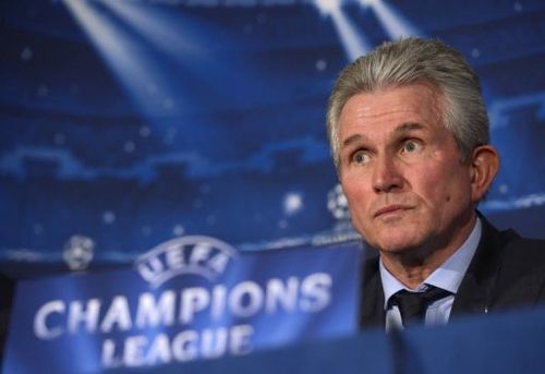 Bayern Munich's head coach Jupp Heynckes gives a press conference in London, on February 18, 2013