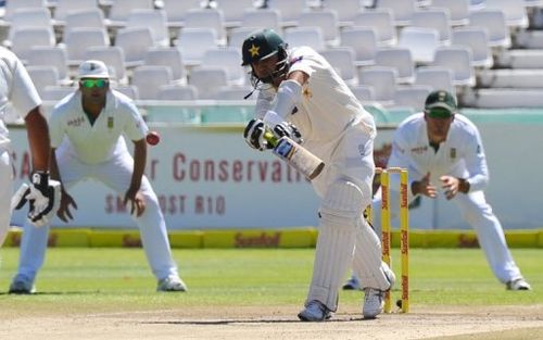 Pakistan's cricketer Azhar Ali, seen on February 17, defied the South African bowlers on Sunday