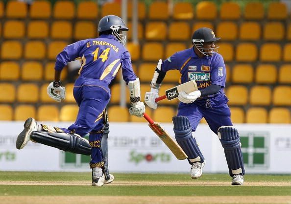 Sri Lanka cricketers Upal Tharanga (L) a