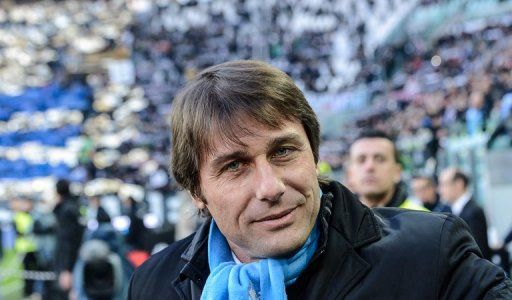 Juventus&#039; coach Antonio Conte before the start of a Serie A match against Atalanta in Turin, on December 16, 2012