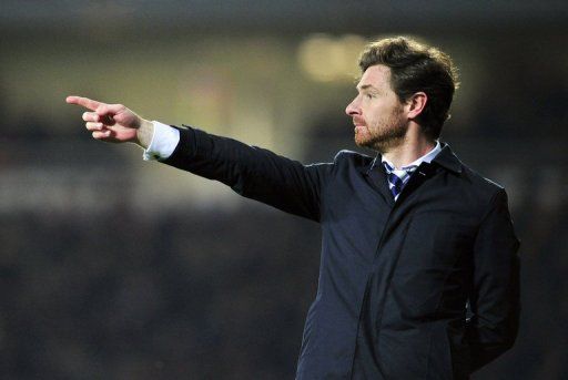 Tottenham manager Andre Villas-Boas is pictured at their Premier League game against West Ham on February 25, 2013