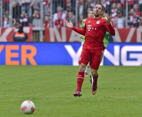 Franck Ribery in action in Munich on March 9, 2013