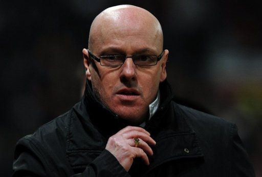 Brian McDermott at Old Trafford on February 18, 2013